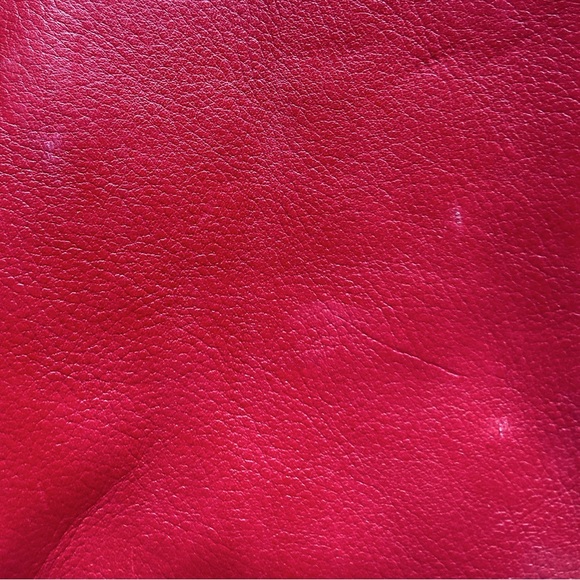 Mancini Red Leather Triple Compartment Briefcase for 15” Laptop/Tablet - Picture 10 of 16